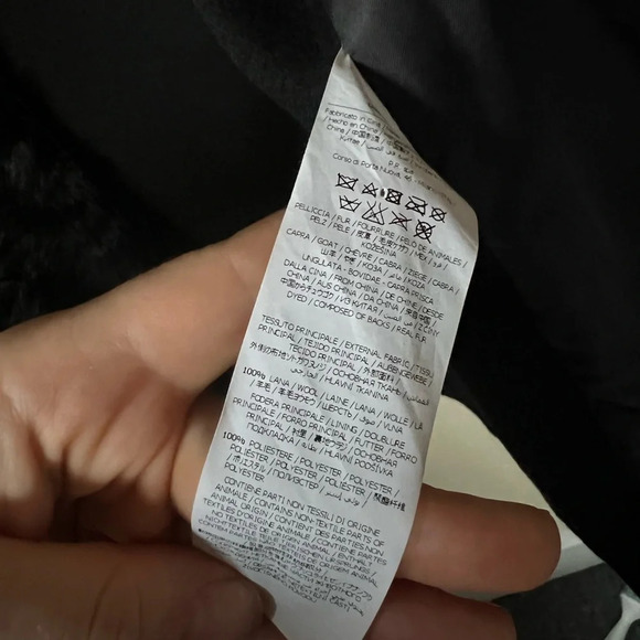 P.A.R.O.S.H. Wool and Goat fur bomber jacket, size XS - Picture 9 of 10